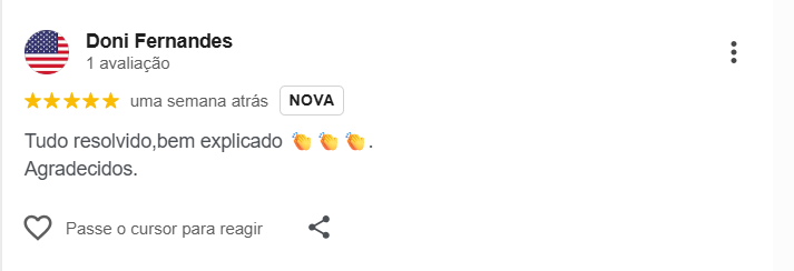 Avaliação Google