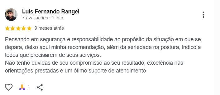 Avaliação Google